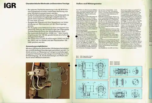 Prospekt für Zeiss IGR (Inkrementaler Geber rotatorisch). 