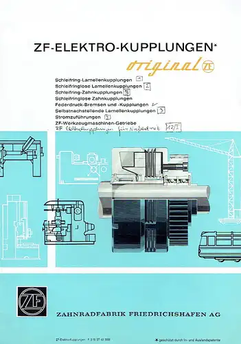 Prospekt für ZF-Elektro-Kupplungen. 
