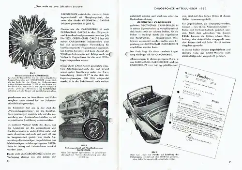 Carobronze Mitteilungen 1952. 