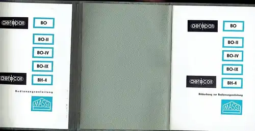 Bedienungsanleitung für Meßgeräte Aeropan BO, BO-II, BO-IV, BO-IX und Aerocon BH-4. 