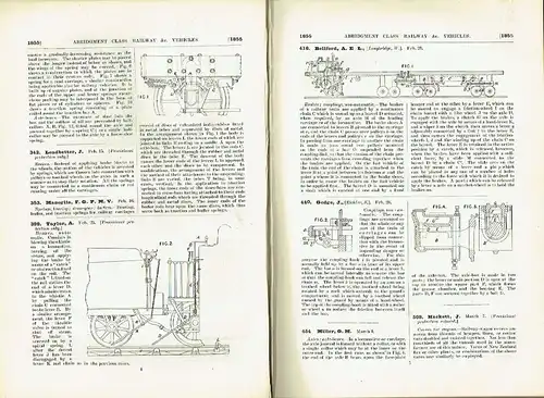 Patents Inventions - Abridgments of Specifications
 Class 103, Railway and Tramway Vehicles, Period - A. D. 1855-66. 