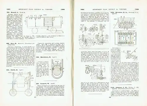 Patents Inventions - Abridgments of Specifications
 Class 103, Railway and Tramway Vehicles, Period - A. D. 1855-66. 