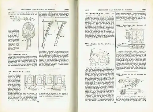 Patents Inventions - Abridgments of Specifications
 Class 103, Railway and Tramway Vehicles, Period - A. D. 1867-76. 
