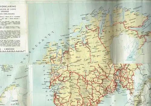 Übersichtskarte von Norwegen. 