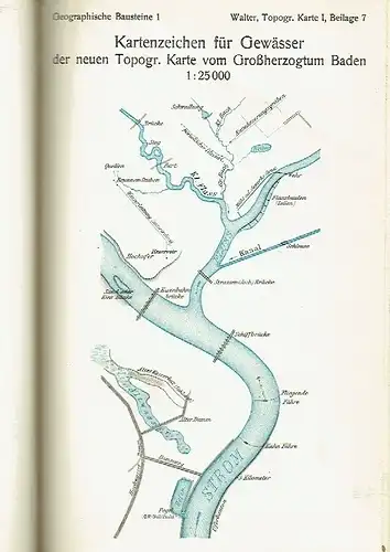 M. Walter: Inhalt, Herstellung, Anleitung und Grundlagen der Topographischen Karte
 3 Teile, gebunden in einem Buch. 