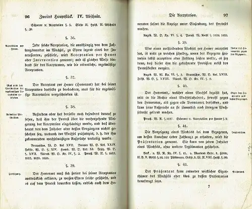 Anonym: Nach den bestehenden Gesetzen und Usancen der vorzüglichsten deutschen Handelsplätze und andern authentischen Quellen
 Das Wesentliche des Wechselrechts in Deutschland. 