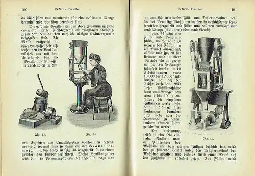 Otto Hildebrand: Praktisches Handbuch für Fabrikanten der Nahrungsmittelindustrie
 Herstellung von Fleischextrakt, Bouillonwürfeln, Suppenwürfel und Suppenwürze. 