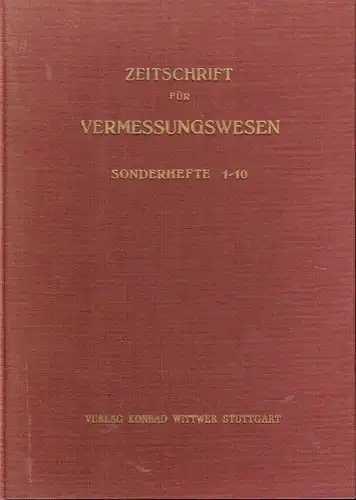 Zeitschrift für Vermessungswesen. 