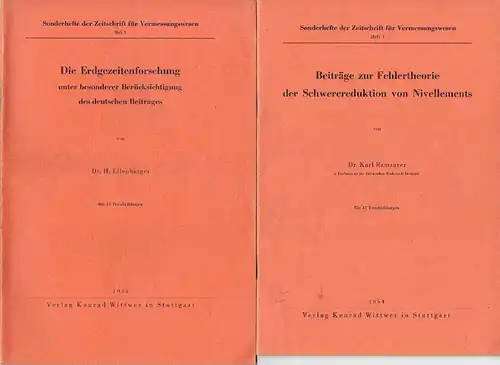 Zeitschrift für Vermessungswesen
 Konvolut von 8 Sonderheften in original Flügelmappe. 