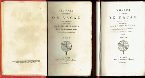 Honorat de Racan: Oeuvres complètes de Racan
 Nouvelle Edition
 Tome I und II. 
