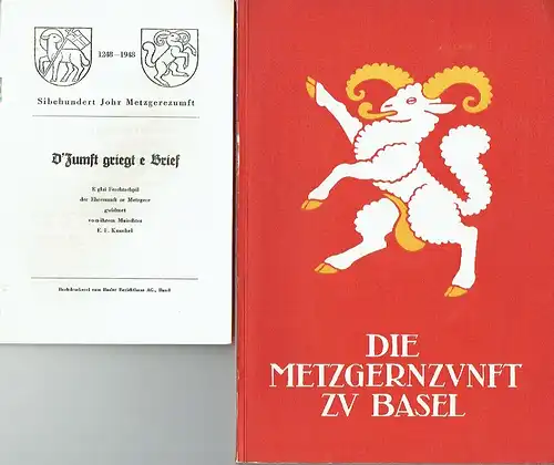 Paul Koelner: Zur Siebenhundertjahrfeier ihrer Gründung
 Die Metzgernzunft zu Basel. 