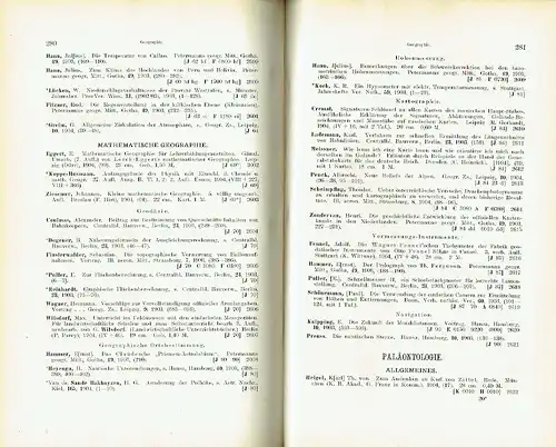 Bibliographie der deutschen naturwissenschaftlichen Litteratur. 