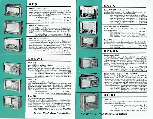 Freude und Miterleben
 Rundfunk-Neuheiten 1939-1940. 