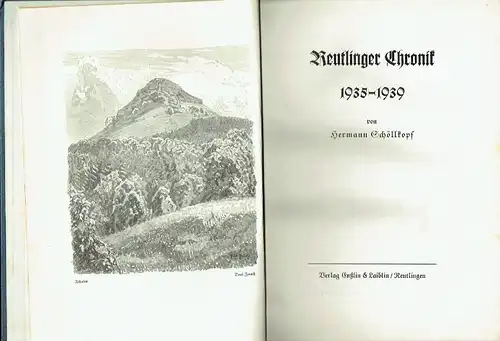 Hermann Schöllkopf: Reutlinger Chronik 1935-1939. 