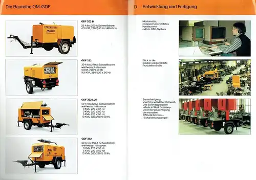 Schweißaggregate Baureihe OM-GDF
 Prospekt. 