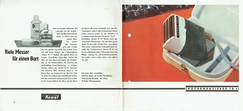 Komet Trockenrasierer TR 11
 Prospekt.