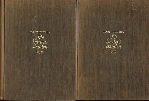 H. R. Wehrhahn: Die Gartenstauden
 Beschreibung der in Mitteleuropa kultivierten und winterharten Schmuck- und Blütenstauden mit analytischen Bestimmungstabellen - Handbuch für Gärtner, Staudenzüchter und Gartenfreunde
 komplett in 2 Bänden. 