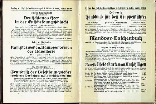 Gefechts-Taschenbuch
 enthaltend den Wortlaut der Vorschriften über das Gefecht aller Waffen im Feld- und Festungskrieg. 