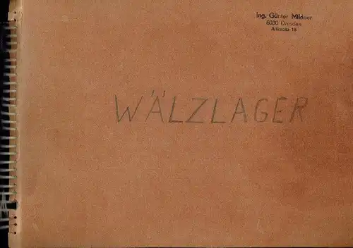 Katalog Wälzlager. 