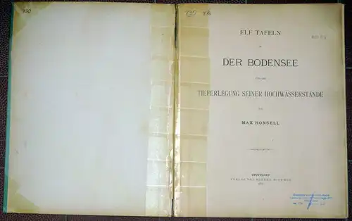 Max Honsell: Elf Tafeln zu Der Bodensee und die Tieferlegung seiner Hochwasserstände. 