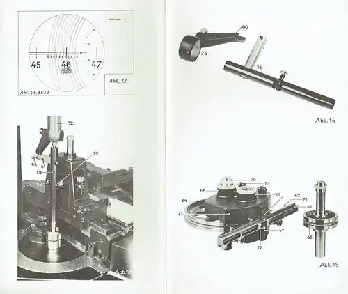 Gebrauchsanweisung zum Evolventenprüfgerät
 Druckschrift Fe G 44-360-1. 