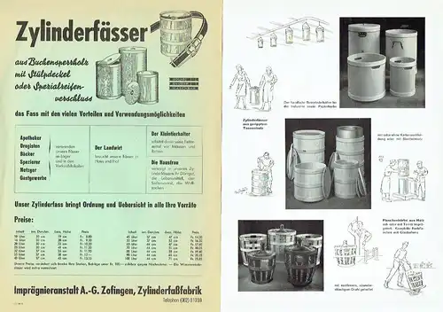 Zylinderfässer
 Prospekt. 