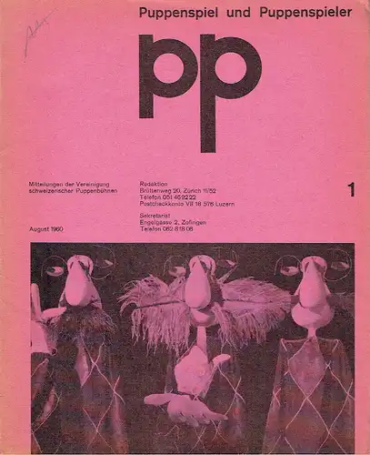 F. Schneckenburger
 Carl B. Graf: Puppenspiel und Puppenspieler
 Mitteilungen der Vereinigung schweizerischer Puppenbühnen, Heft 1, (August). 