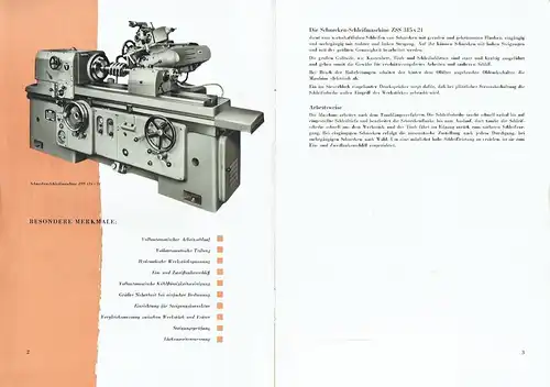 Prospekt Schnecken-Schleifmaschine ZSS 315x24. 