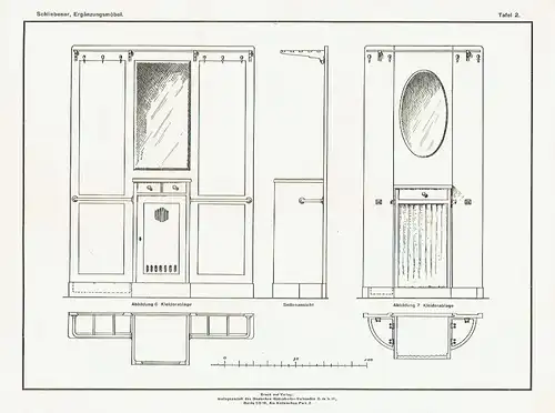 Architekt W. Schliebener: Ergänzungsmöbel
 Entwürfe für Klein- und Ziermöbel, Gebrauchs- und Luxusmöbel. 