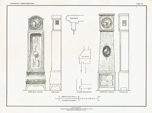 Architekt W. Schliebener: Ergänzungsmöbel
 Entwürfe für Klein- und Ziermöbel, Gebrauchs- und Luxusmöbel. 