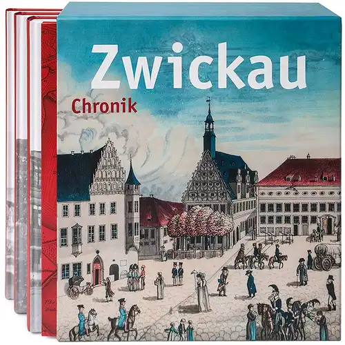 3 Bände im Schuber inkl. Kartenmappe
 Chronik Zwickau. 