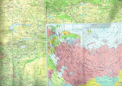 Autorenkollektiv: Sowjetunion - Mittelasien und Baikalgebiet
 Haack Handkarte. 
