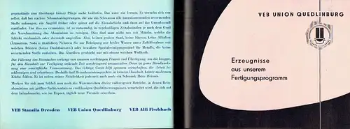 HV EBM, Gruppe Werbung und Messen, Karl-Marx-Stadt: Aluminium ... leicht, praktisch, hygienisch
 Darum unentbehrlich für jeden Haushalt. 