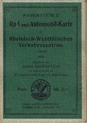 Ravenstein's Rad- und Automobil-Karte der Rheinisch-Westfälischen Verkehrszentren. 