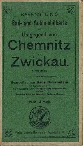 Ravenstein's Rad- und Automobil-Karte der Umgegend von Chemnitz und Zwickau. 