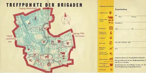 DEWAG-Werbung, Leipzig: Brigadeauftrag zur 10. Landwirtschaftsausstellung der DDR
 Markkleeberg ... 1962. 