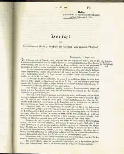 Haushalts-Etat für die Schutzgebiete auf das Rechnungsjahr 1900 nebst Anlagen. 
