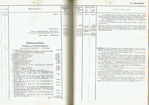 Haushalts-Etat für die Schutzgebiete auf das Rechnungsjahr 1909 nebst Anlagen. 