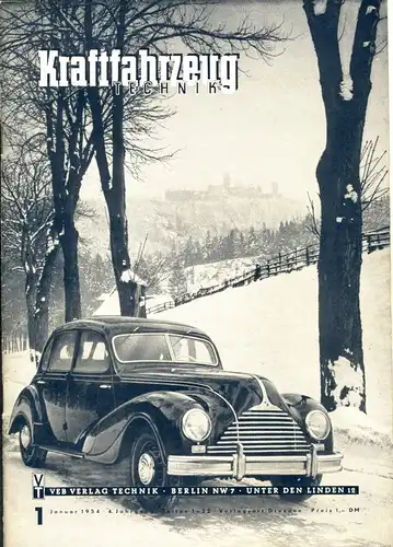 Kraftfahrzeugtechnik
 Heft 1/1954. 