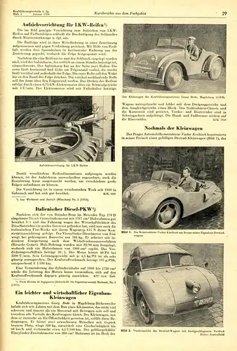 Kraftfahrzeugtechnik
 Heft 1/1954. 