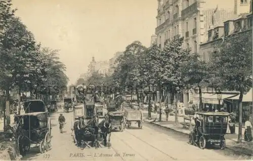 Paris - L'Avenue des Ternes
 Ansichtskarte / Postkarte, Motiv aus Frankreich, Verlagsnummer Phot 577, benutzt Paris 18.11.1906. 