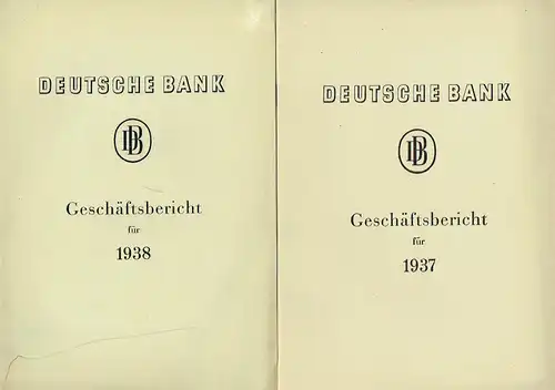 2 Geschäftsberichte 1937 und 1938. 