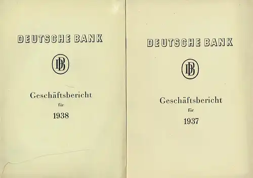 2 Geschäftsberichte 1937 und 1938.