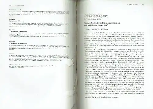 Radiobiologia - Radiotherapia
 Internationale Zeitschrift für das Gebiet der Strahlentherapie, Strahlenbiologie, Strahlenphysik und Nuklearmedizin
 Band VIII (6 Hefte, Jahrgang komplett). 