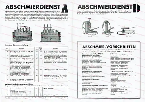 Tecalemit Abschmierdienst für Werkstätten, Garagen und Tankstellen. 