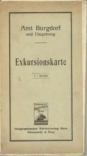 Exkursionskarte
 Amt Burgdorf und Umgebung. 