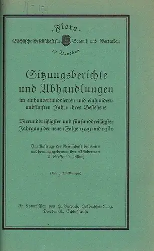 Konvolut Sitzungs-Berichte und Abhandlungen. 