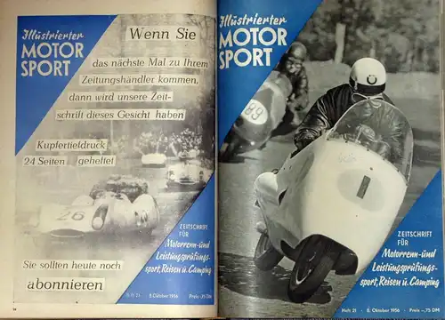 Illustrierter Motorsport
 Fachblatt des Präsidiums der Sektion Motorrennsport der Deutschen Demokratischen Republik
 6. Jahrgang, 25 Hefte, komplett. 