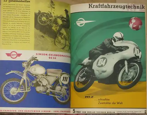 Kraftfahrzeugtechnik
 Technische Zeitschrift des Kraftfahrwesens
 13. Jahrgang, 12 Hefte, komplett. 