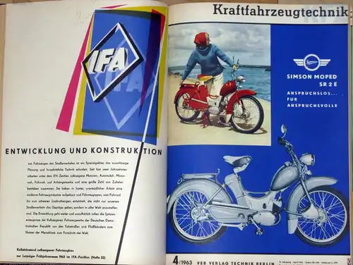 Kraftfahrzeugtechnik
 Technische Zeitschrift des Kraftfahrwesens
 13. Jahrgang, 12 Hefte, komplett. 